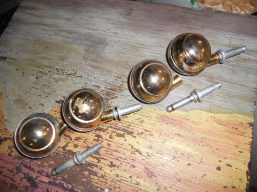 4 Vintage Bassick Brass Caster Furniture Ball Wheels