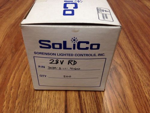 Solico Red Round Indicator Light Incandescent 28V 1.2W box of 200