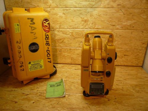 Topcon DT-30 Digital Theodolite/Transit, manual and case - FREE SHIPPING!!!