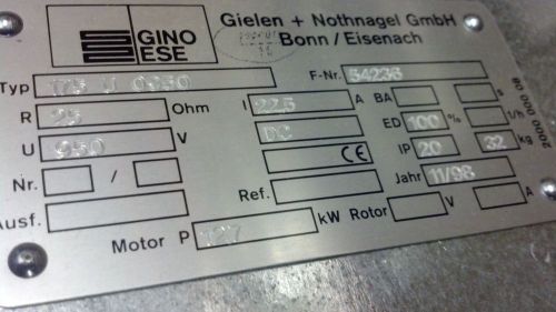 Gino ESE Typ 175 U 0950 DC Resistor