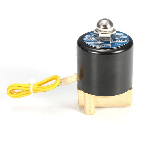 Brass 12V 1/4&#034; -5~85°C Metal Auto Electric Solenoid Valve Water Air Oil 2W025-08