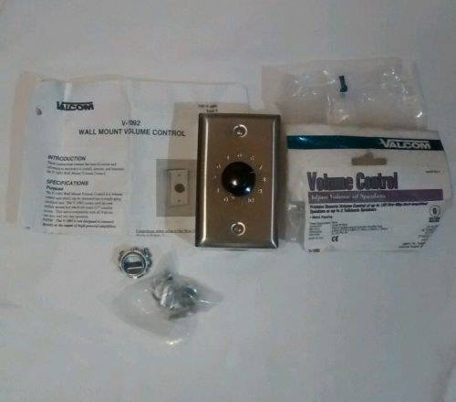 Valcom V-1092 Speaker Volume Control - Silver *NEW* (Wall Mount)