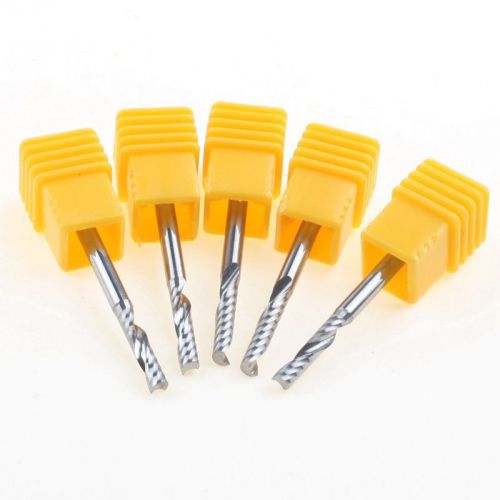 5pcs 3.175x3.175x15mm one spiral single flute woodworking router bits for sale
