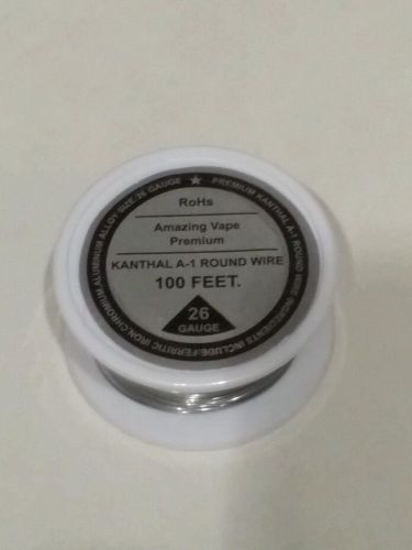 100 ft - 26 gauge awg a1 kanthal round wire 0.40mm resistance a-1 26g ga 100&#039; for sale