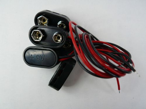 Ch 5pcs 9v battery snap-on clip recessed conn “i” type hard plastic 9pp3  ng for sale