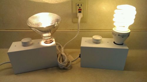 Tradeshow booth display light with dimmer incandescent