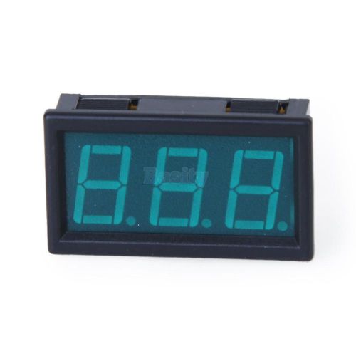 Dc 4.5-39.9v voltmeter green led 3 digits display voltage panel meter with cable for sale