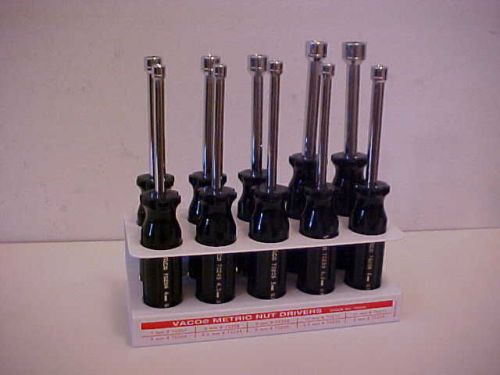 New - klein vaco 70200 - metric nut driver set w/stand - 3&#034; shanks - u.s.a. for sale