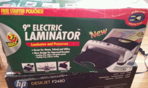 Duck 9 inch electric laminator. Laminates and preserves