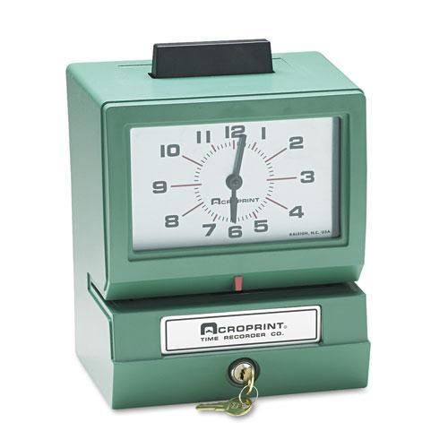 New acroprint 01-1070-411 model 125 analog manual print time clock with for sale