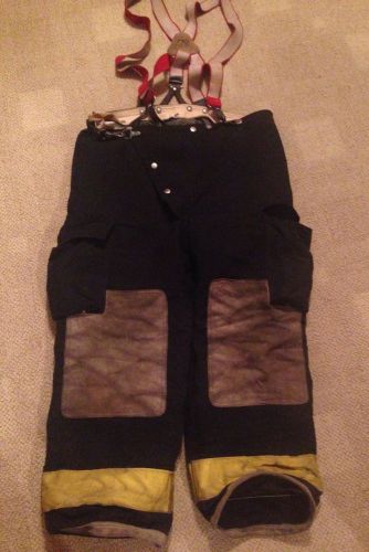 Firepants 40x28 pants black ny firefighter turnout bunker fire gear department for sale