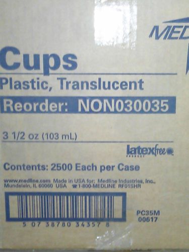 MEDLINE 3.5OZ TRANSLUCENT CUPS NON030035 CASE OF 2500