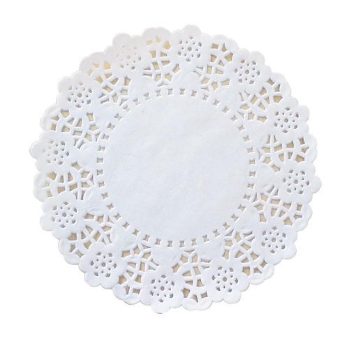 Omin White Round Paper Lace Doilies Pack of 250 size 4.5 Inch