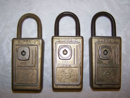 Lot of 3 supra-c used key lock boxes realtor/contractor for sale