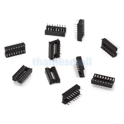 10pcs 16pin 16 pin dip ic socket adapter 2.54mm pitch high quality #05147 for sale