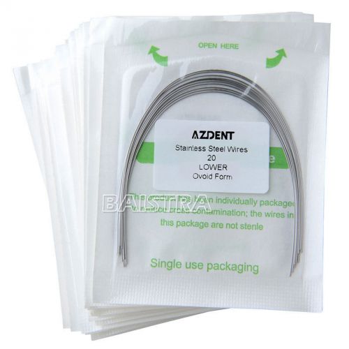 SALE 10 Packs Dental Orthodontic Stainless Steel Round Oval Arch Wire AZDENT