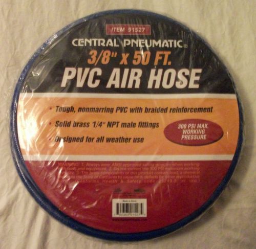 Pneumatic pvc air hose 3/8&#034;x 50 ft all weather use - new factory sealed! for sale