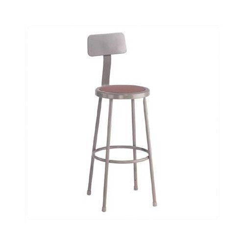 National Public Seating Stool with Backrest 30&#034;