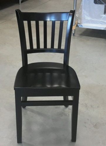 New Black &#034;Oak Street&#034; Verticalback Wood Dining Chairs