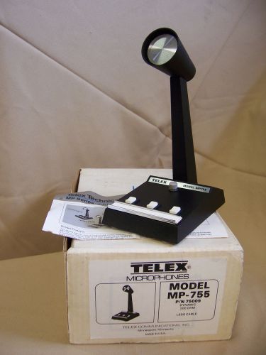 Telex mp-755 desktop paging dynamic microphone 200 ohm 1, 2,or 3 zone ptt turner for sale