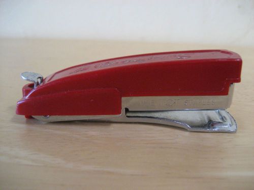 stapler Swingline Tot 50 red 2  7/8” long Vintage small office decor mini retro