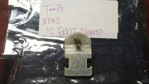 Thomas &amp; betts 1/2&#034; used emt conduit clamps (qty 2) for sale
