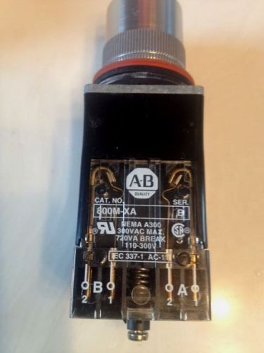 (NIB) Allen Bradley 800MR-PA16GA  GREEN Push Button Operator Series D w/LED bulb