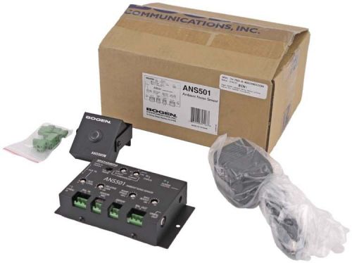 NEW Bogen ANS501 Ambient Noise Sensor w/ANS500M Microphone &amp; AC Adapter