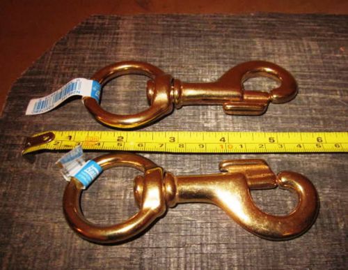 National, Swivel Snap, Bolt Snap, 1 1/4&#034; x 4 3/4, solid bronze,lot of 2