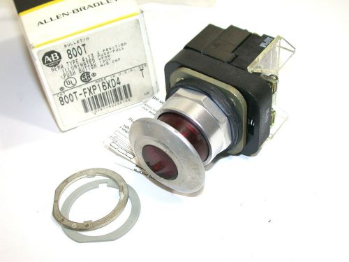 New allen bradley illuminated red push pull pushbutton 800t-fxp16xd4 for sale