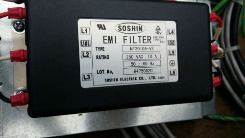 SOSHIN EMI FILTER CAT#NF3010A-VZ 250V 10A