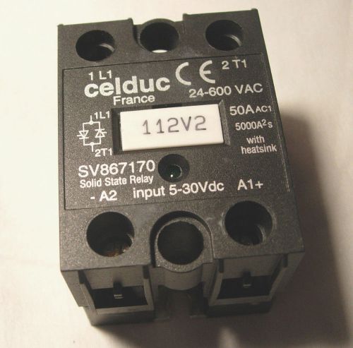Celduc Solid State Relay 24-600 VAC 50 AC SV867170