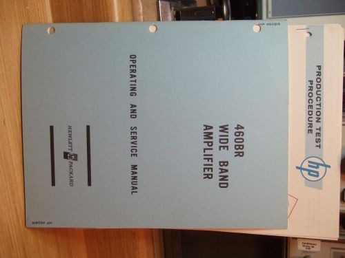 HP 460BR Wide Band Amplifer Manual