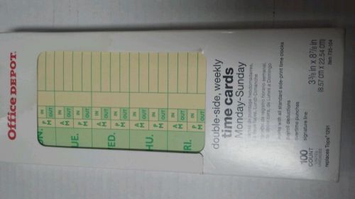 TIME CARDS FROM OFFICE DEPOT 100 CT