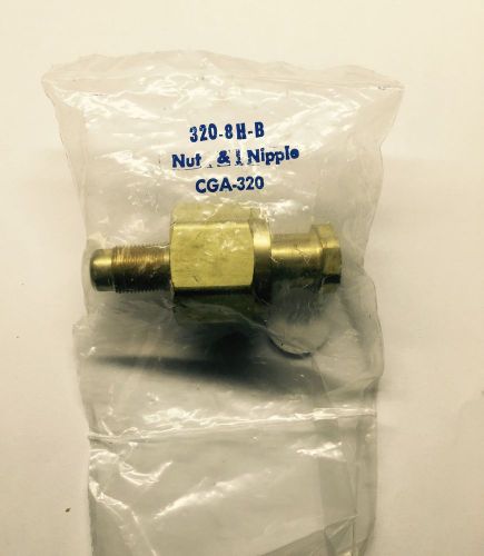 Cga-320 brass 2-1/2” nipples and nut 1/2&#034;-27 outlet for sale
