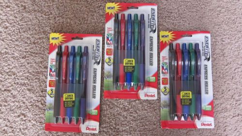 3 Packs of Pentel EnerGel-X Roller Gel Pens 5 per pack