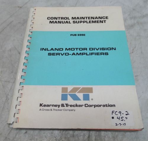 Kearney &amp; Trecker Control Maintenance Manual Supplement, Pub 699E