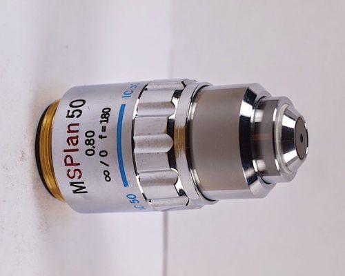 Olympus msplan 50x /.80 metallurgical microscope objective lens for sale