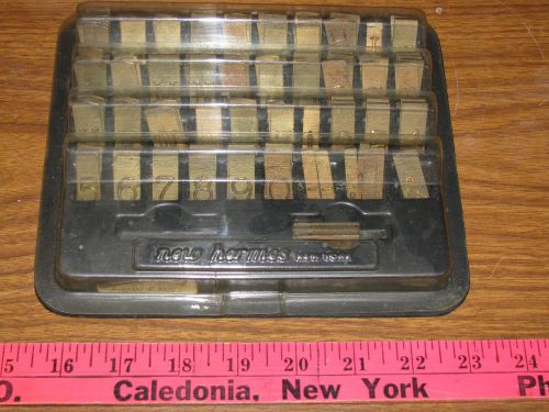 Vintage Engraving Machine Fonts 1/2&#034; Letters ~ BRASS ~ New-Hermes