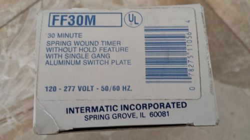 Intermatic FF30M 30 Minute Spring Wound Timer w/ Aluminum Switch Plate 120-277V