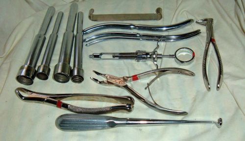 LOT OF 13 ORTHOPEDIC SURGICAL MEDICAL INSTRUMENTS