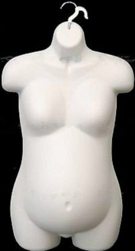 pregnant maternity hanging dress form torso hollow back white 20-17-24 33&#034; tall