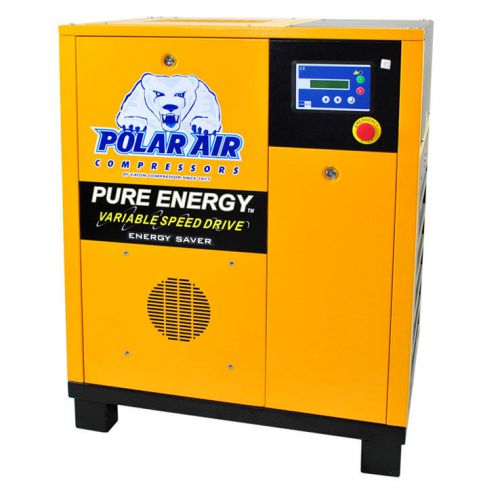 Polar air rotary screw variable speed drive 25 hp 3 phase for sale