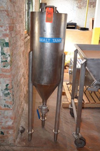 Stainless Steel 30 gallon (approx.) Cone Bottom Tank with Hinged Cover, Con