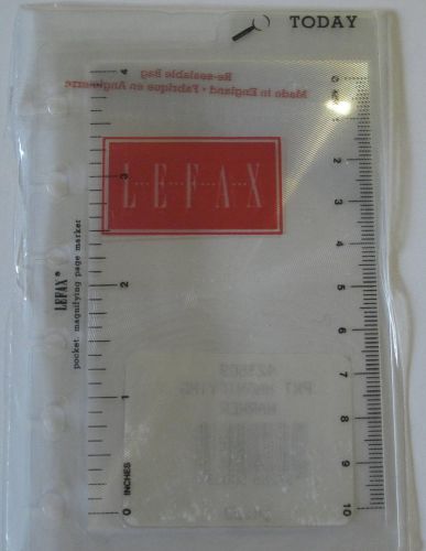 Filofax transparent magnifying ruler planner refill 4 or 6 ring 3 1/4 x 4 3/4 for sale