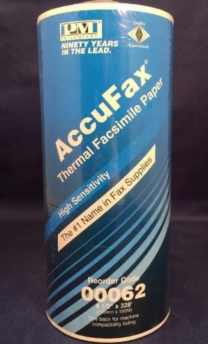 New THERMAL FACSIMILE PAPER 8 1/2 X 328 ACCUFAX 00062, sealed in plastic