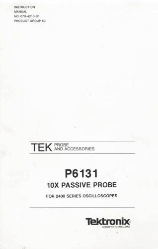 TEKTRONIX MANUAL - P6131 VOLTAGE PROBE
