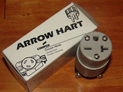 Arrow hart 6869 turn lock receptacle 20amp 250vac 2p 3w tl nema l6-20r for sale
