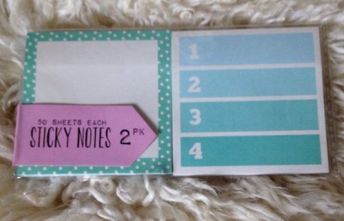 Target One Spot Sticky Notes 50 Count Each 2 Pack &#034;mint&#034;