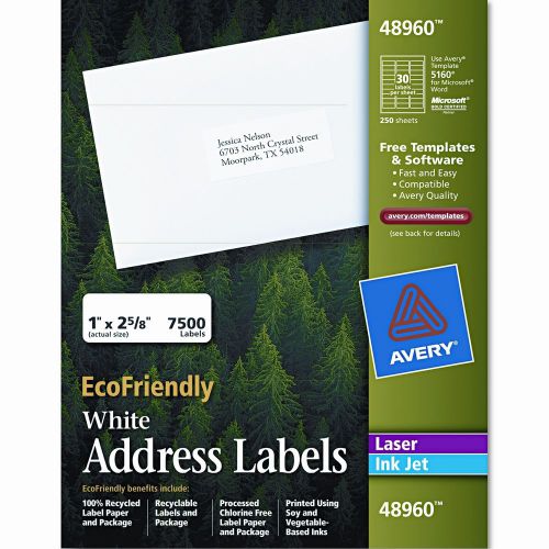 Avery Consumer Products Ecofriendly Labels, 7500/Box